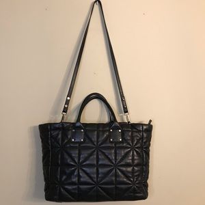 Milly Large Leather Tote quilted